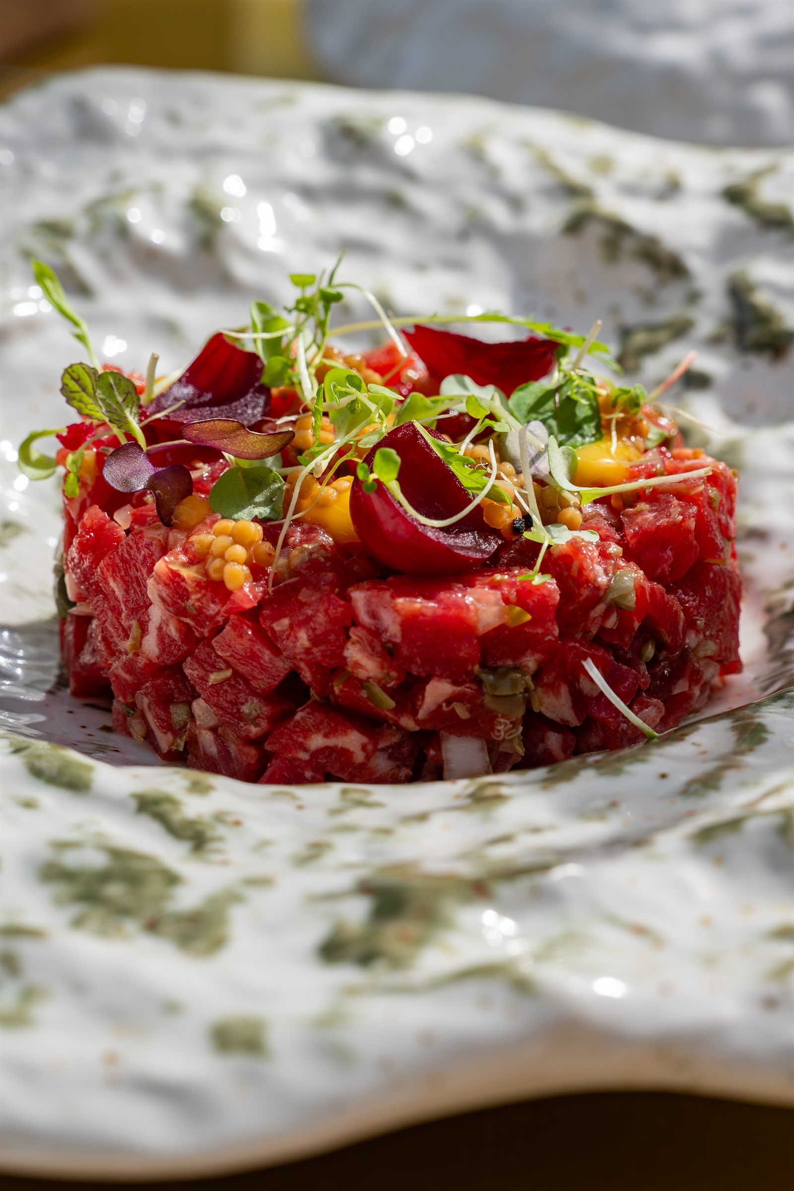Frisch angerichtetes Gericht aus der taste-Küche